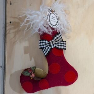 Demdaco Lenae May Collectible Christmas Stocking Decor Signed With Tags